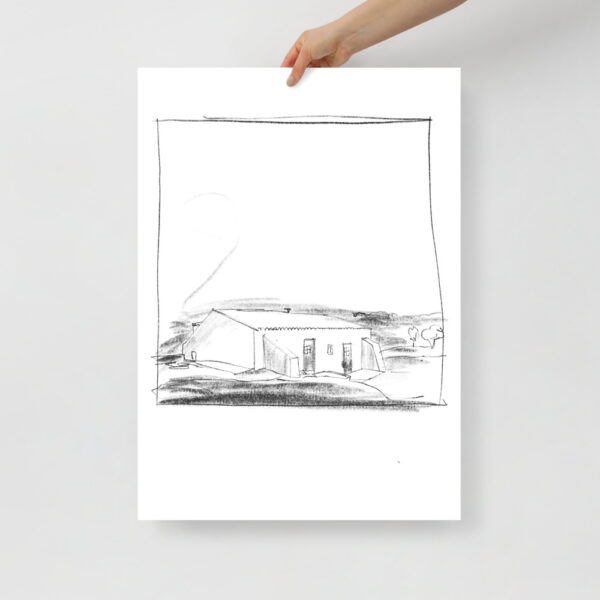 Traditional Portuguese House Sketch Art Print - Image 4