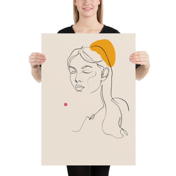 Fashion Line Art Lady Poster 03 - Image 4