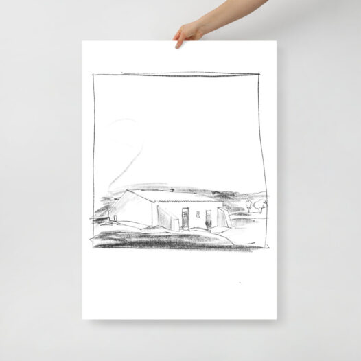 Traditional Portuguese House Sketch Art Print