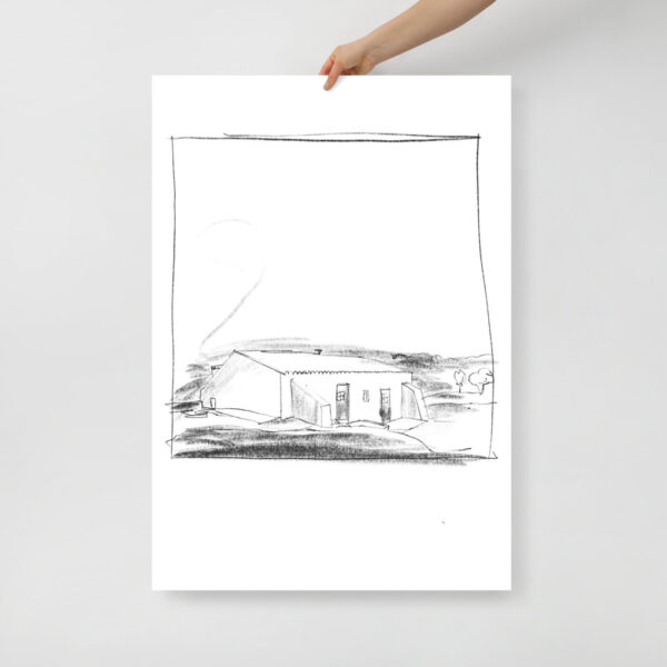 Traditional Portuguese House Sketch Art Print