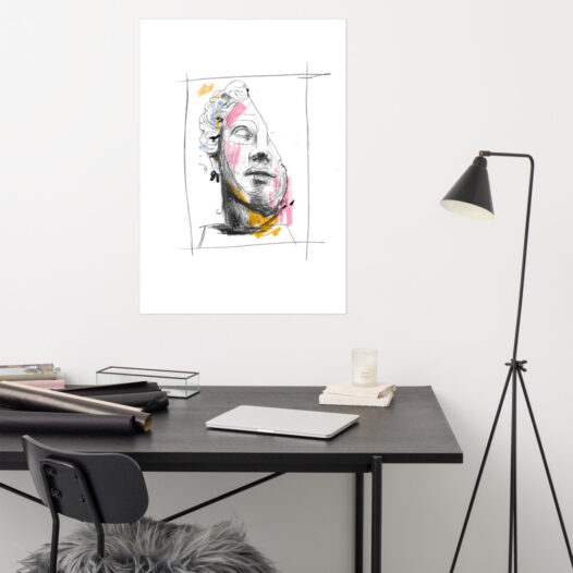 Classic Sculpture sketch Art Print
