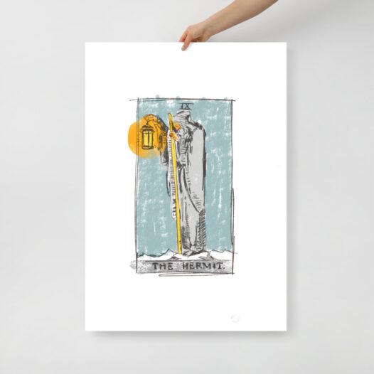 The Hermit Tarot Card Print Art