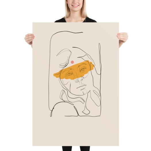 Fashion Line Art Lady Poster 01
