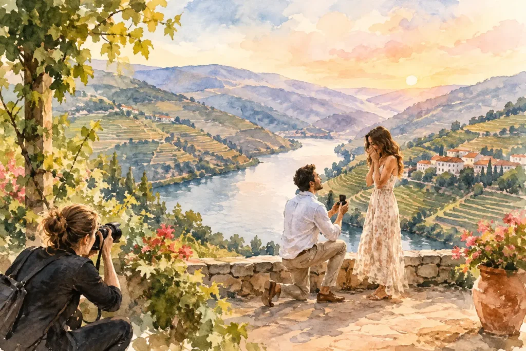 Surprise Proposal Photographer in Douro Valley